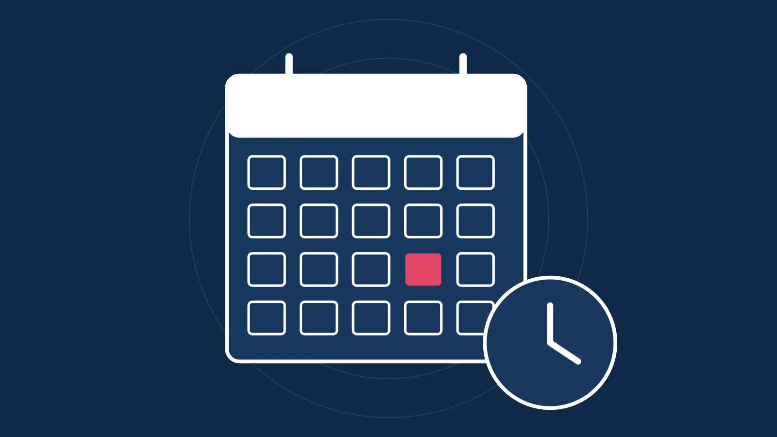 Illustration of a calendar and clock marking the start of a tax period