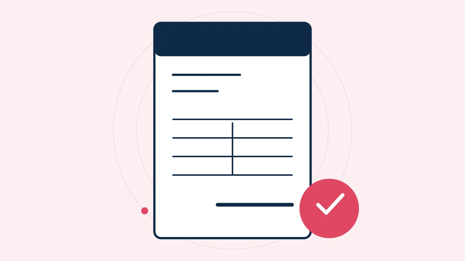 Illustration of a corrected tax document with an approval check